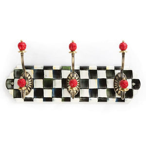 Courtley Check Enamel Triple Wall Hook