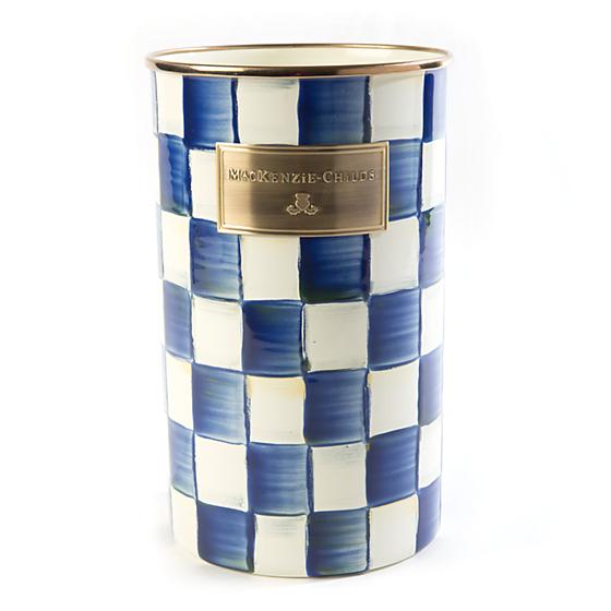 Royal Check Enamel Utensil Holder