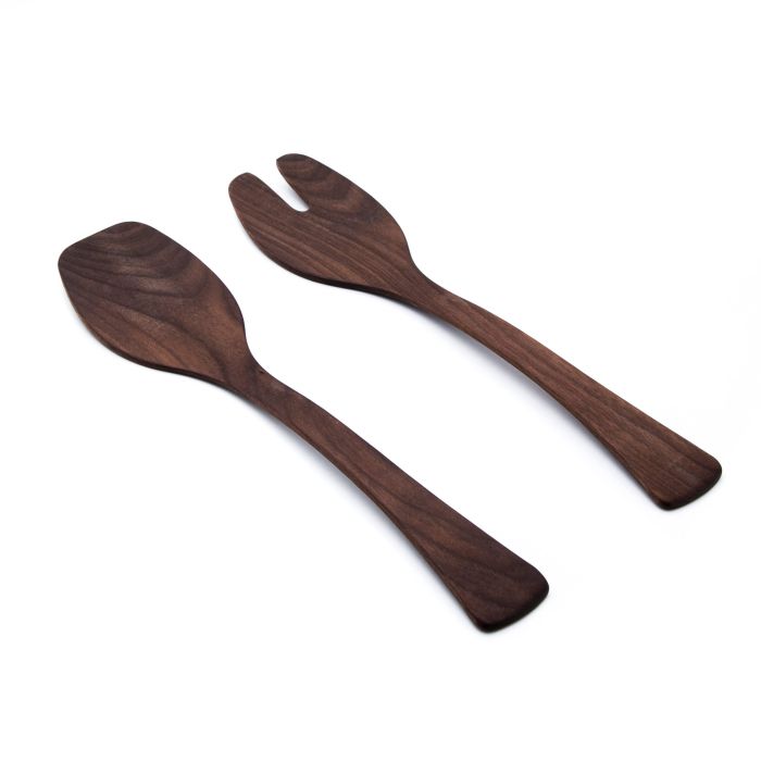 Salad Servers, 15" Black Walnut