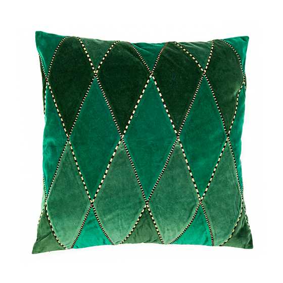 Emerald Harlequin Pillow
