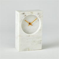 Marble Tower Clock, White