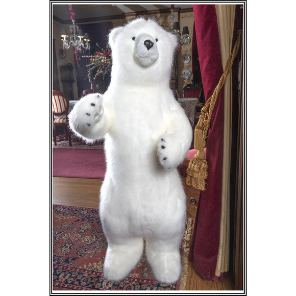 Standing White Diamond Bear 48 in.