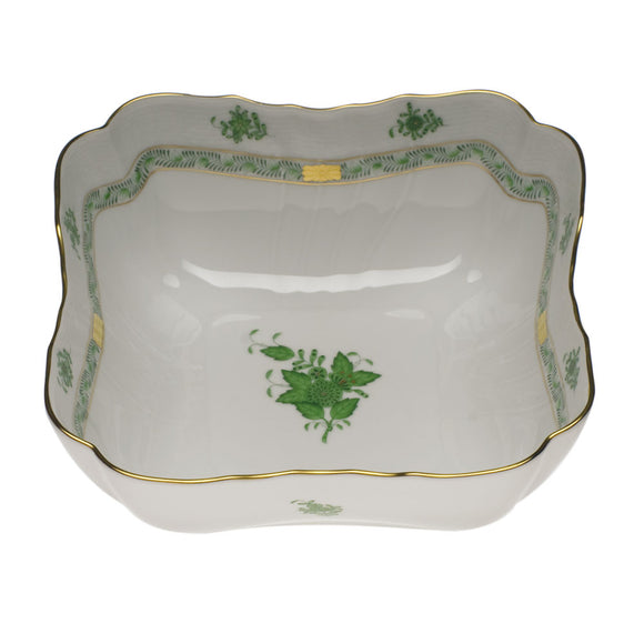 Herend Chinese Bouquet Green Square Salad Bowl