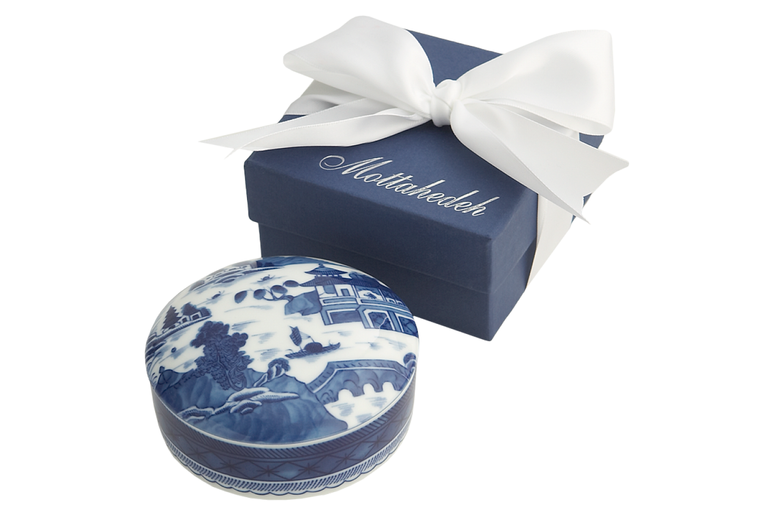 Mottahedeh Blue Canton Round Covered Box