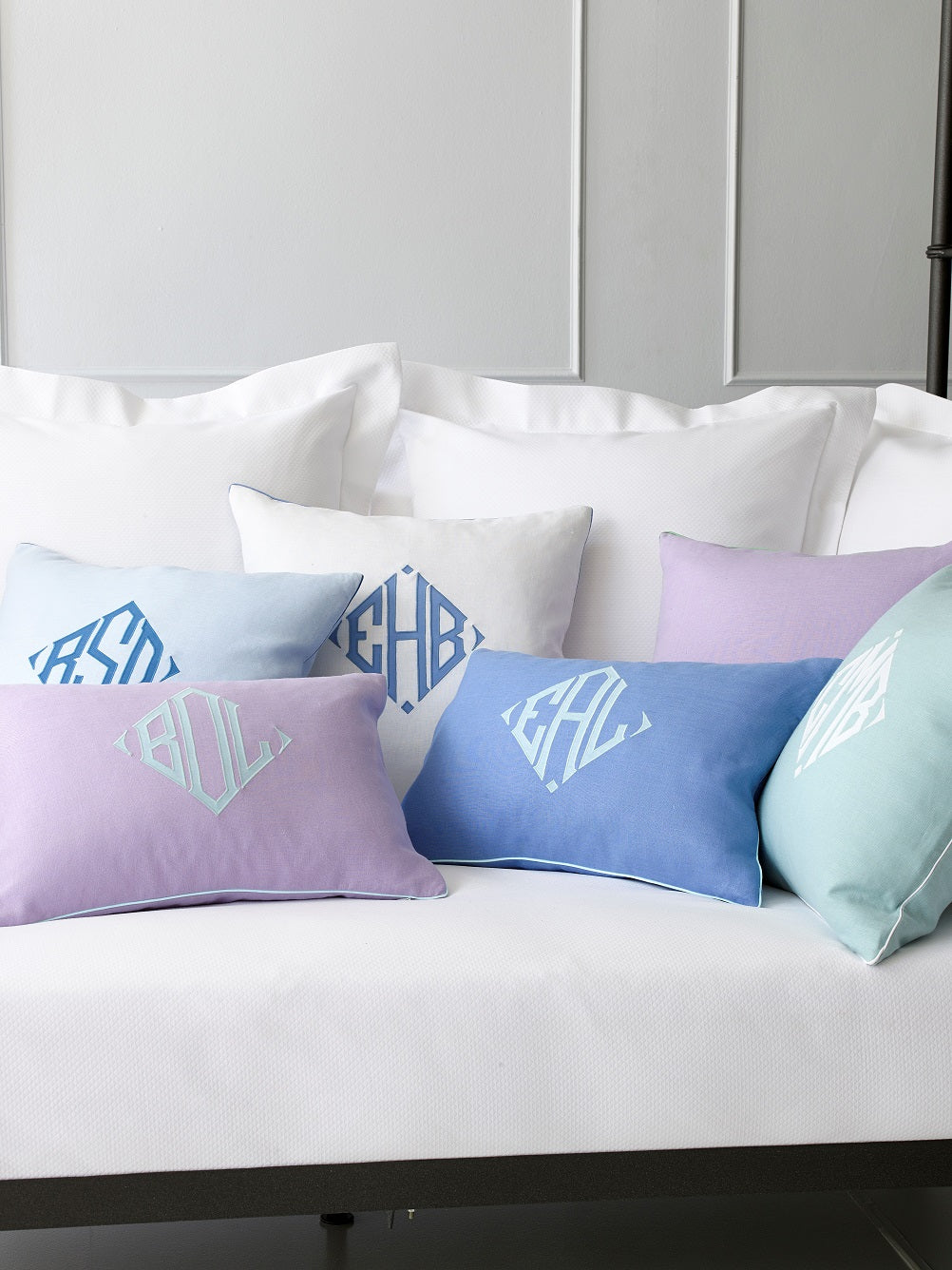 monogrammed euro sham