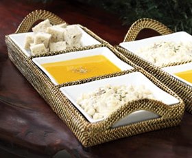 Rectangular Tray with 3 Dividers