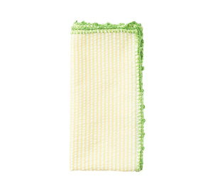 Kim Seybert Seersucker Napkin - Yellow & Green