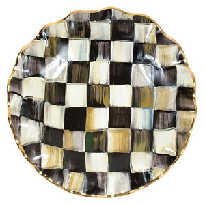 Mackenzie Childs Courtly Check Fluted Dessert Plate