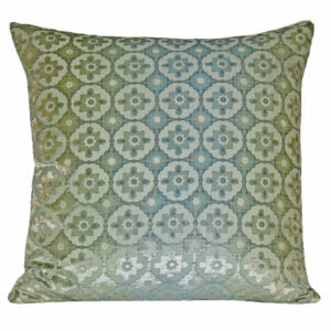 Small Moroccan Velvet Pillow 18x18 - Ice