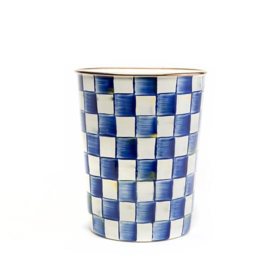 Royal Check Enamel Waste Basket