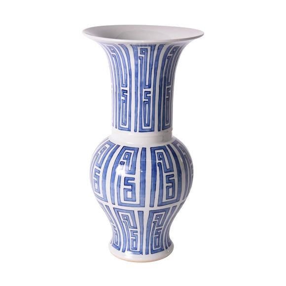 Blue/White Siam Ballaster Vase