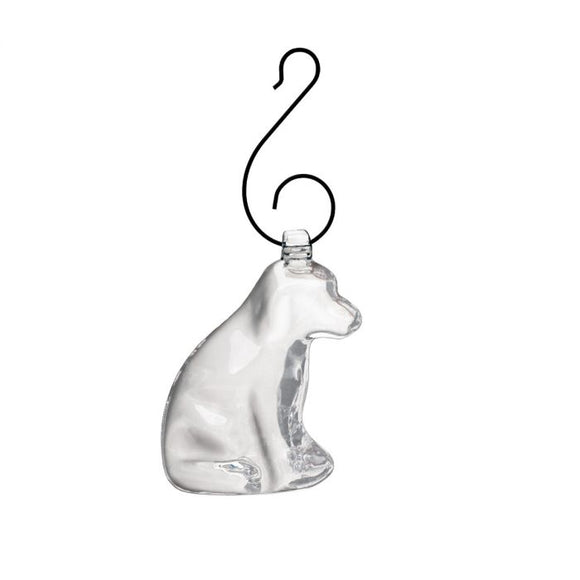 Simon Pearce Puppy Ornament with Gift Box