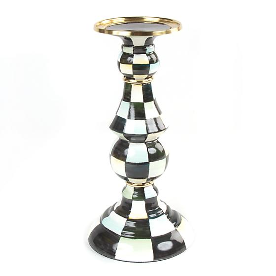 Courtly Check Pillar Candlestick, Large