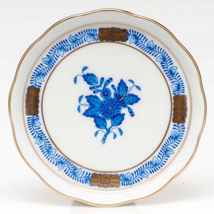 Herend Chinese Bouquet Coaster, Blue