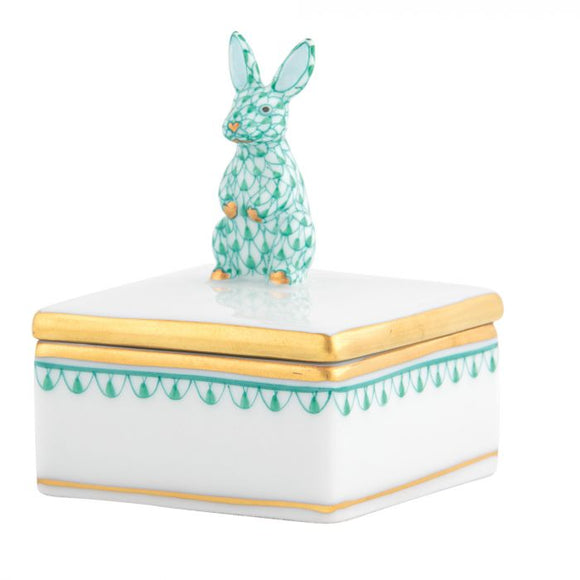 Herend Bunny Box - Green