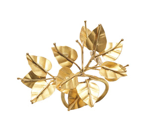 Kim Seybert Bougainvillea Napkin Ring in Gold