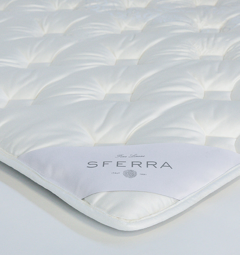 Sferra Sonno Notte Queen Mattress Topper - Snow