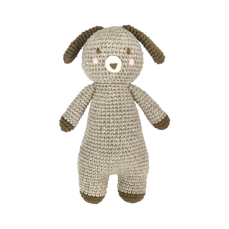 Crochet Peanut the Puppy Rattle Toy