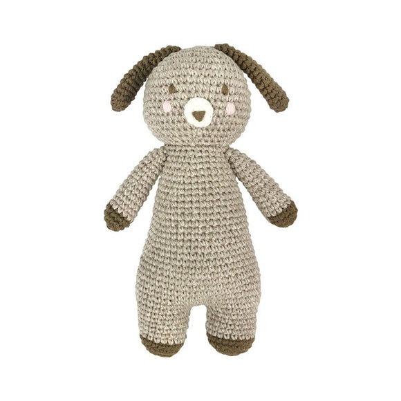 Crochet Peanut the Puppy Rattle Toy