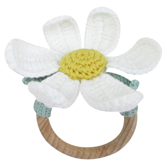 Crochet Daisy Ring Rattle