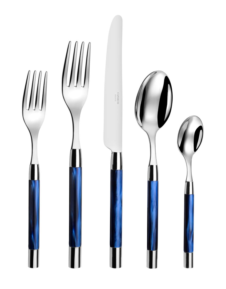Conty Blue Five-Piece Place Setting