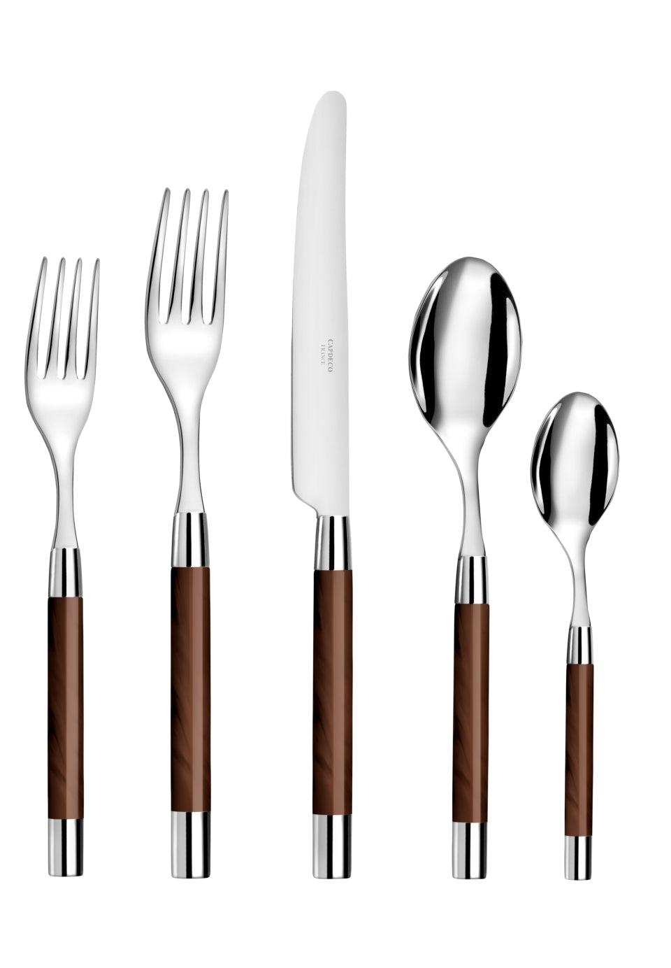 Conty Brown Five-Piece Place Setting