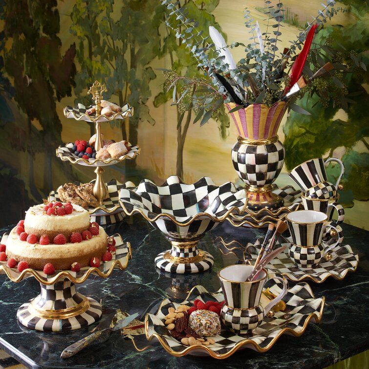 Mackenzie childs cake plate top