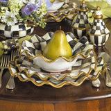 Mackenzie Childs Courtly Check Fluted Dinner Plate