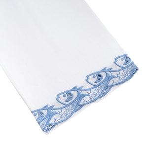 Scrollfish Tip Towel, China Blue