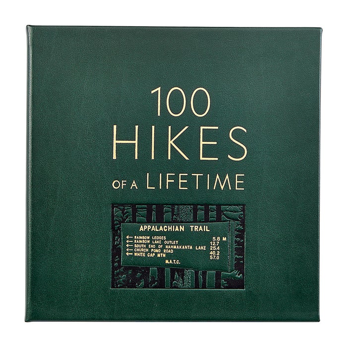 100 Hikes Of A Lifetime - Green Bonded Leather