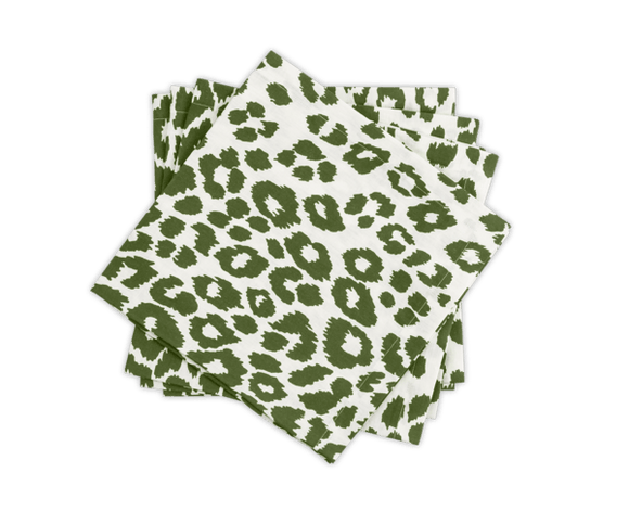 Matouk Iconic Leopard Napkins, Set of 4