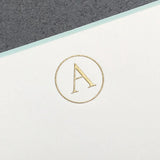 Initial Letter A Note Cards