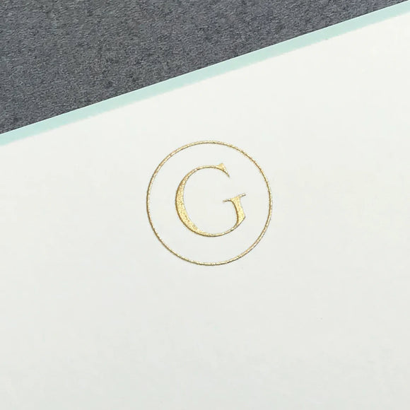 Initial Letter G Note Cards