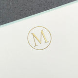 Initial Letter M Note Cards
