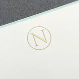 Initial Letter N Note Cards