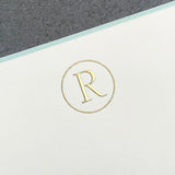 Initial Letter R Note Cards