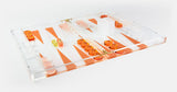 Acrylic Backgammon Set - Orange/Clear