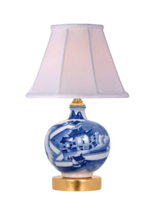 Blue & White Canton Mini Lamp & Shade