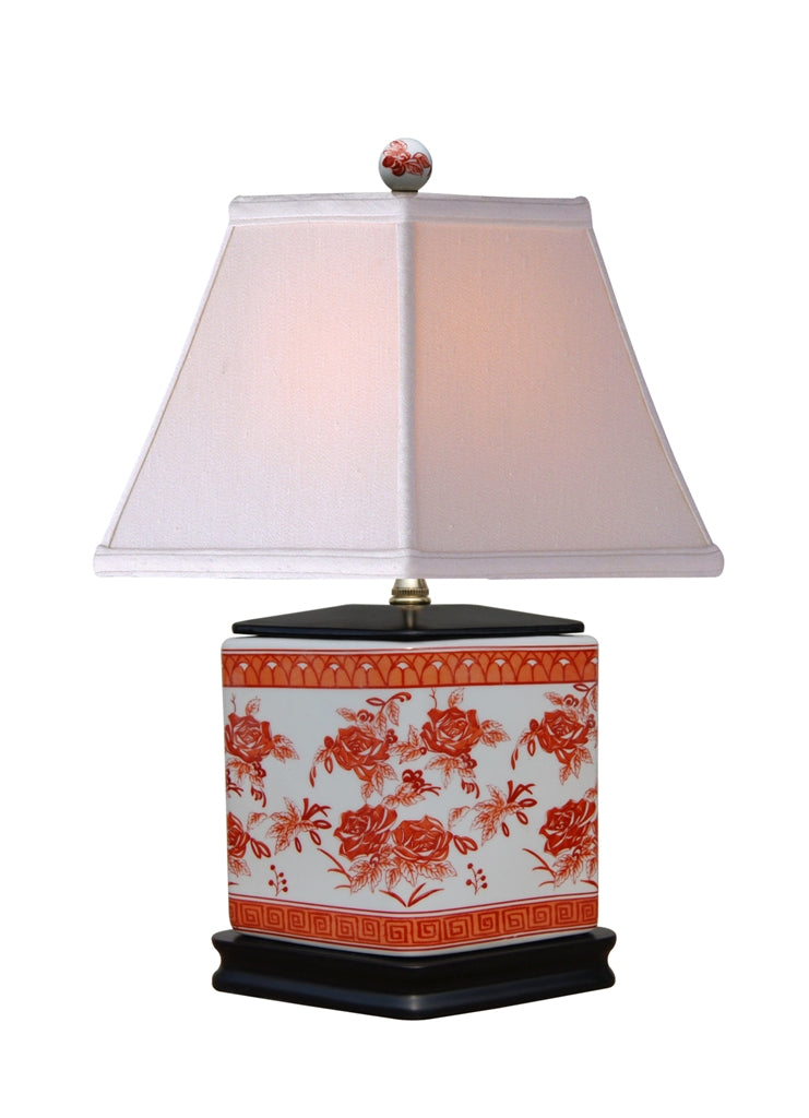 Porcelain Orange Diamond Lamp