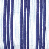 John Robshaw Vintage Stripe Indigo Lumbar Pillow