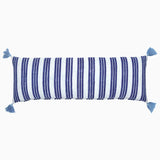 John Robshaw Vintage Stripe Indigo Lumbar Pillow