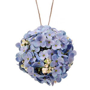 Hanging Hydrangea Berry Ball 7"D BLUE