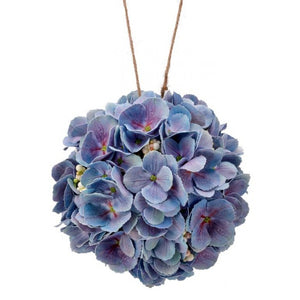 Hanging Hydrangea Berry Ball 8" Blue