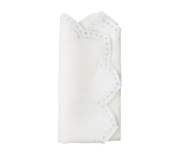 Kim Seybert Tapestry Napkin, White