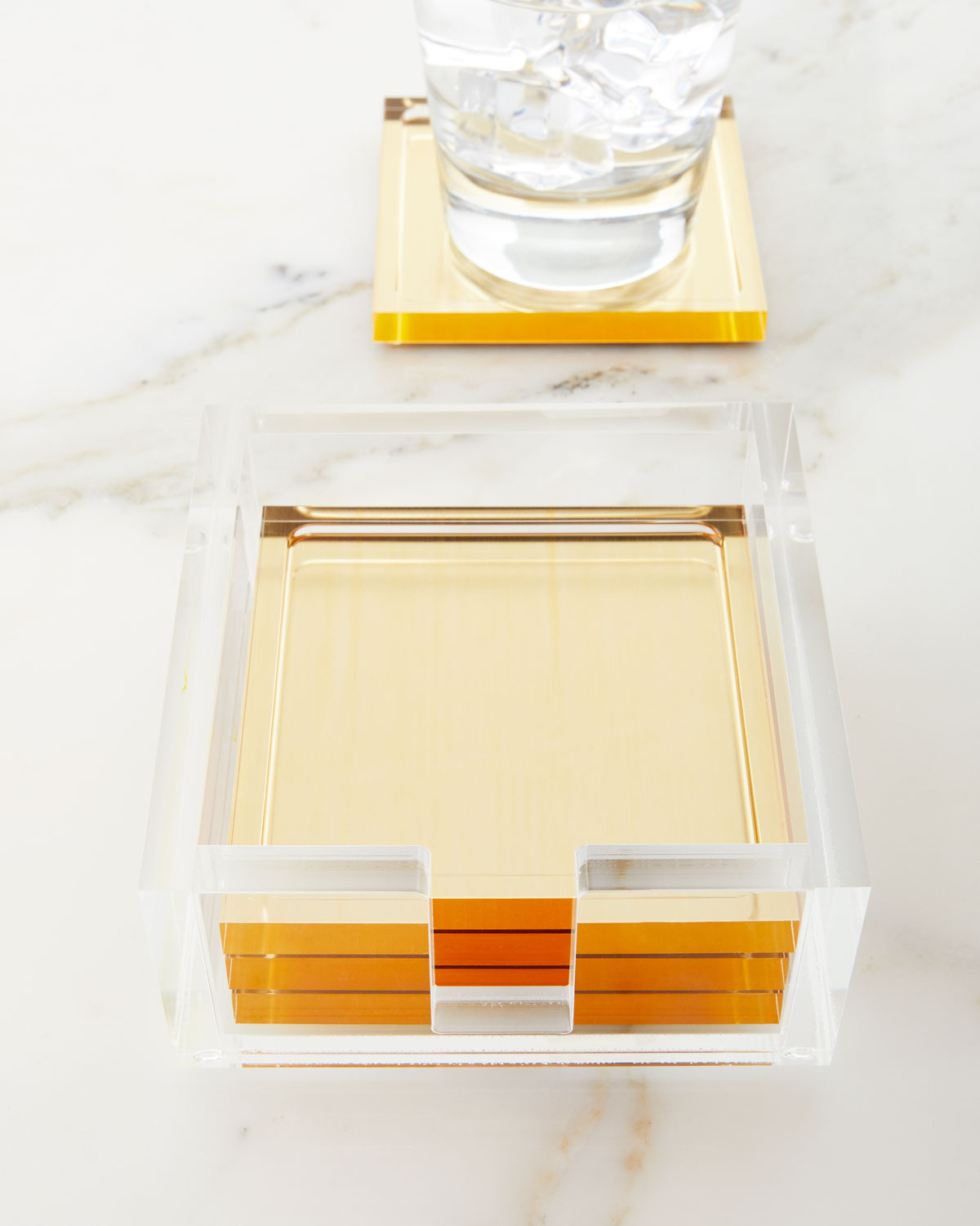 Lucite Coaster Set