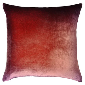 Ombre Velvet 22x22 Pillow - Boysenberry