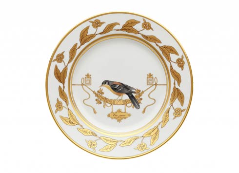 Voliere Flat Dessert Plate, Jaune DISCONTINUED
