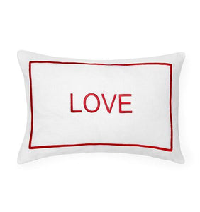 Sferra LOVE Decorative Pillow, Red