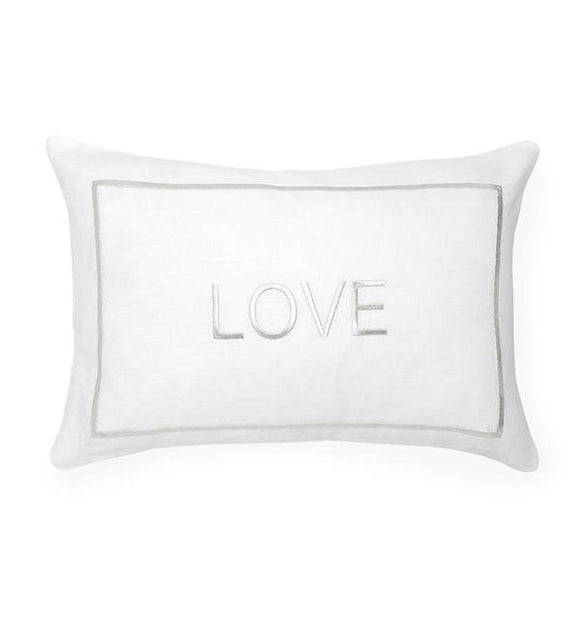 Sferra LOVE Decorative Pillow, Silver