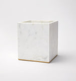 Sferra Pietra Waste Basket White & Gold